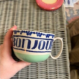 Anthropologie Bonjour Mug (old version)